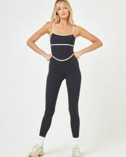 Fashion Ace Jumpsuit - Black-Cream Dresses & Jumpsuits