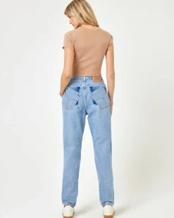 Online aligrace Michelle Tilted Denim Pant Denim|Bottoms