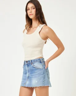 Hot aligrace Mini Skirt Denim|Bottoms