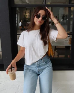 Sale All Day Top - Cream Tops|Basics