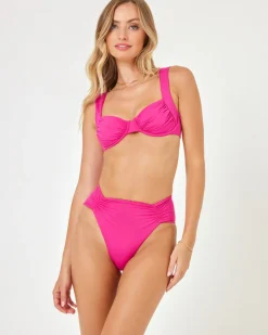 Hot Arlo Bikini Bottom - Bougainvillea High Waist|Classic