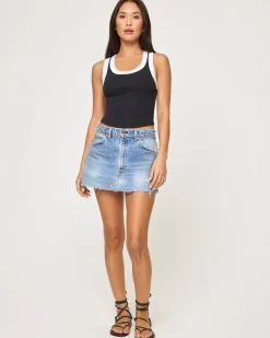 Discount Ash Tank - Black White Tops|Basics