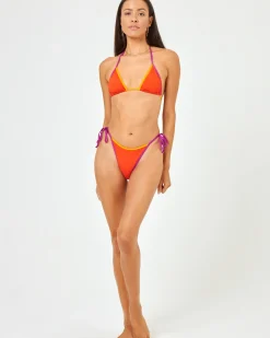 Hot Aspen Bikini Top - Berry-Pimento Triangle|Bikini Tops