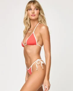 Fashion Aspen Bikini Top - Grapefruit-Cream Bikini Tops|Triangle