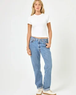 Discount Be My Baby Tee - White Loungewear|Tops
