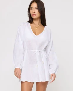 Hot Boat Trip Tunic - White Cover-ups
