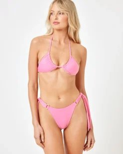 Discount Brielle Bikini Top - Guava Triangle|Bikini Tops