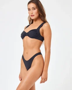 New Cabana Bikini Bottom - Black Bitsy|Bikini Bottoms