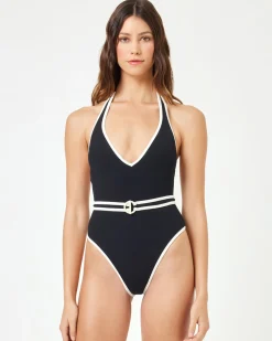 Fashion Caicos One Piece Swimsuit - Black-Cream Classic|One Pieces