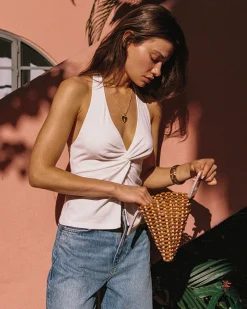 Discount Callie Halter - Cream Tops