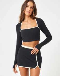Fashion Campbell Top - Black-Cream Tops & Bras
