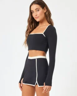 Fashion Campbell Top - Black-Cream Tops & Bras