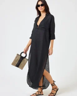 New Capistrano Tunic - Black Cover-ups