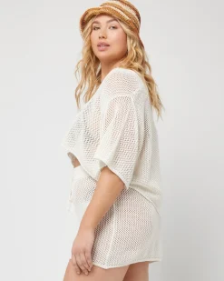 Clearance Coast Is Clear Top - Cream Sets|Cover-ups