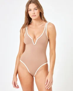 Online Coco One Piece Swimsuit - Saddle-Cream Classic|One Pieces