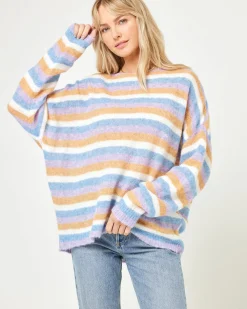 Clearance Cozy Clouds Sweater - Beautiful Skies Stripe Sweaters