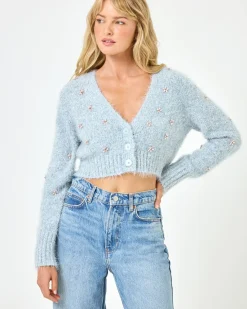 Hot Crystal Cardigan - Dove Sweaters
