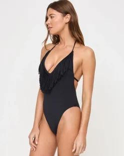Hot Desert Days One Piece Swimsuit - Black One Pieces