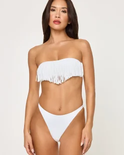 Outlet Dixie Bikini Top - White Bandeau|Bikini Tops