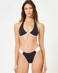 New Dolce Bikini Bottom - Black-Cream Bitsy|Bikini Bottoms