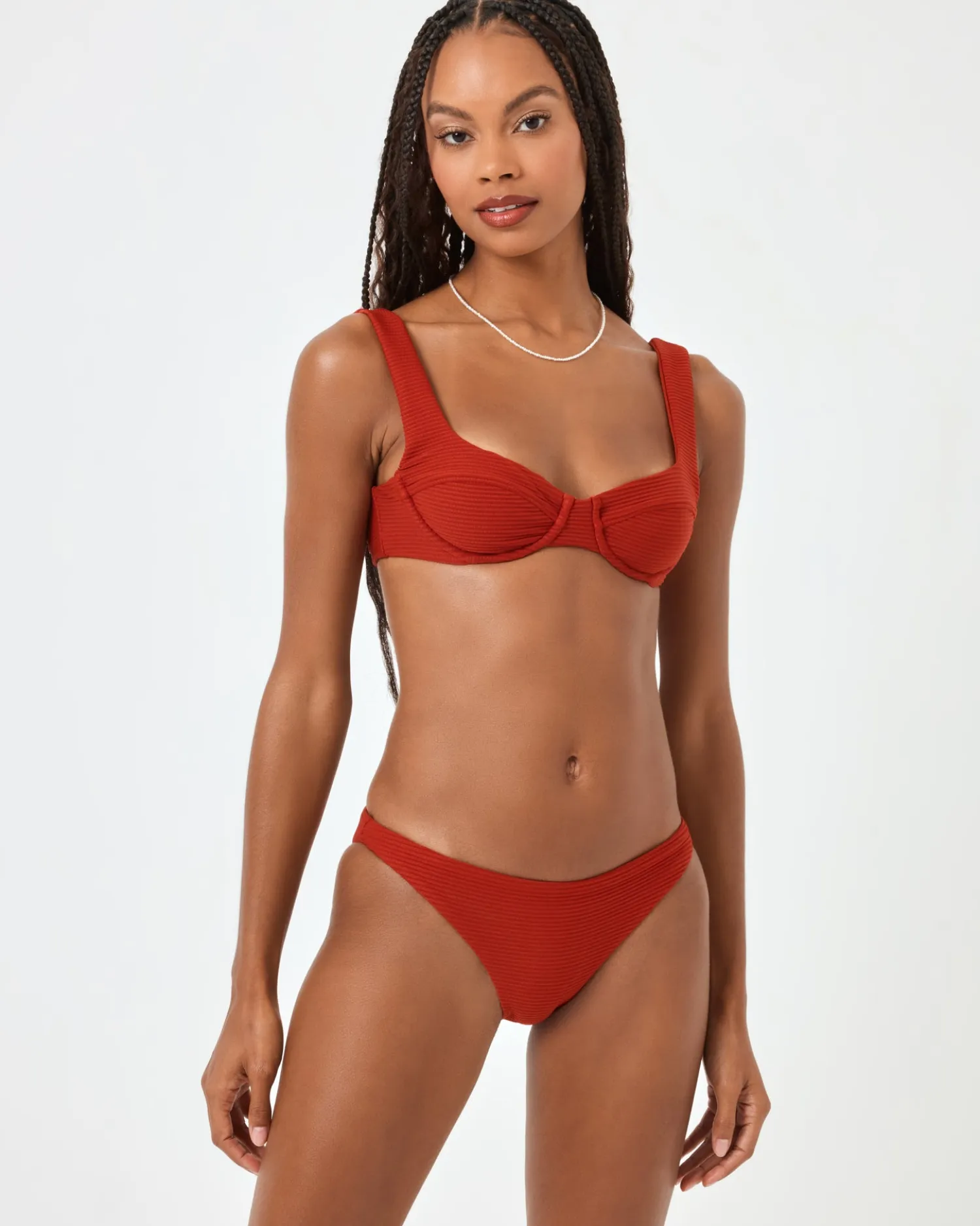 New Eco Chic Repreve® Camacho Bikini Bottom - Redwood Bralette|Bikini Bottoms