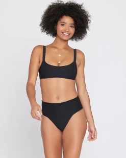 Sale Eco Chic Repreve® Jess Bikini Top - Black Bralette|Bikini Tops