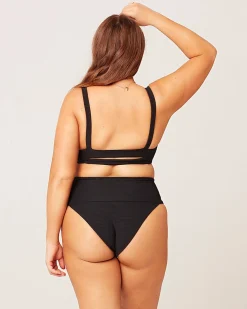 Sale Eco Chic Repreve® Jess Bikini Top - Black Bralette|Bikini Tops