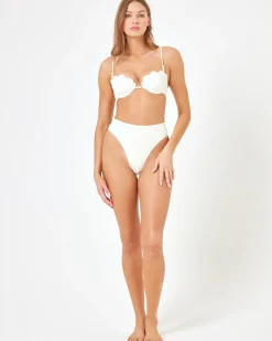 Hot Frenchi Bikini Bottom - Cream High Waist|Bikini Bottoms