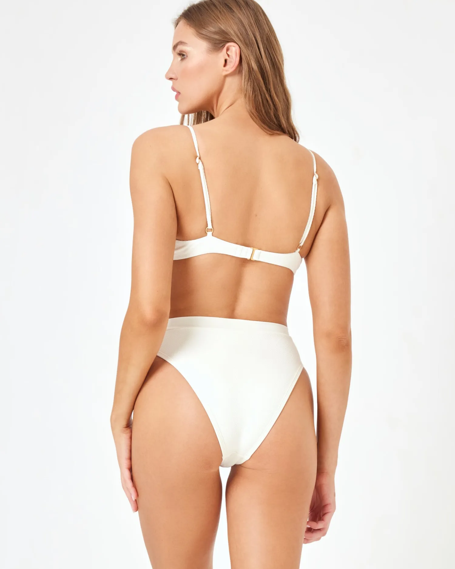 Hot Frenchi Bikini Bottom - Cream High Waist|Bikini Bottoms