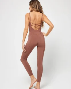 Outlet Go The Distance Jumpsuit - Cafe Bottoms|Dresses & Jumpsuits