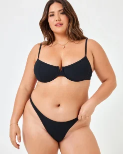 Discount Hunter Bikini Top - Black Underwire|Bralette