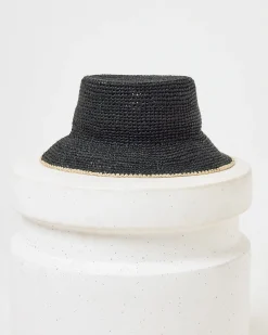 Discount Isadora Bucket Hat - Black Cream Hats