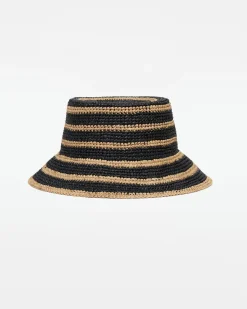 Hot Isadora Bucket Hat - Natural-Black Hats