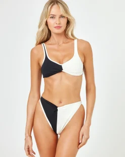 Clearance Jada Bikini Bottom - Black-Cream Bitsy|Bikini Bottoms