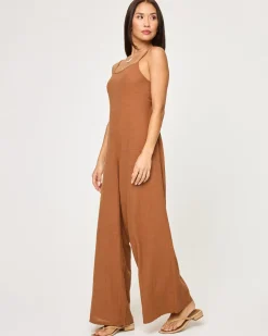 Clearance Jaida Jumpsuit - Brown Sugar Rompers & Jumpers