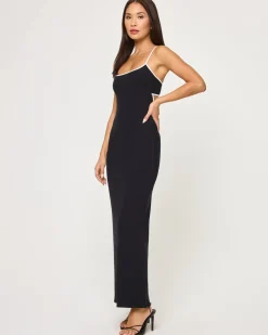 Fashion Jordana Dress - Black-Cream Dresses