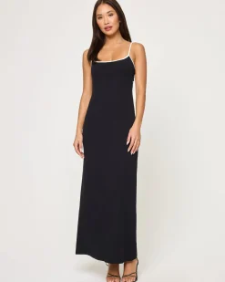 Fashion Jordana Dress - Black-Cream Dresses