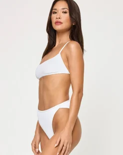 Sale Kourt Bikini Bottom - White High Waist|Classic