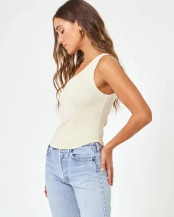 Discount Kylie Tank - Bone Tops|Basics