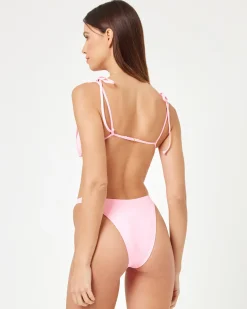 Clearance Leilani Bikini Bottom - Crystal Pink Bikini Bottoms