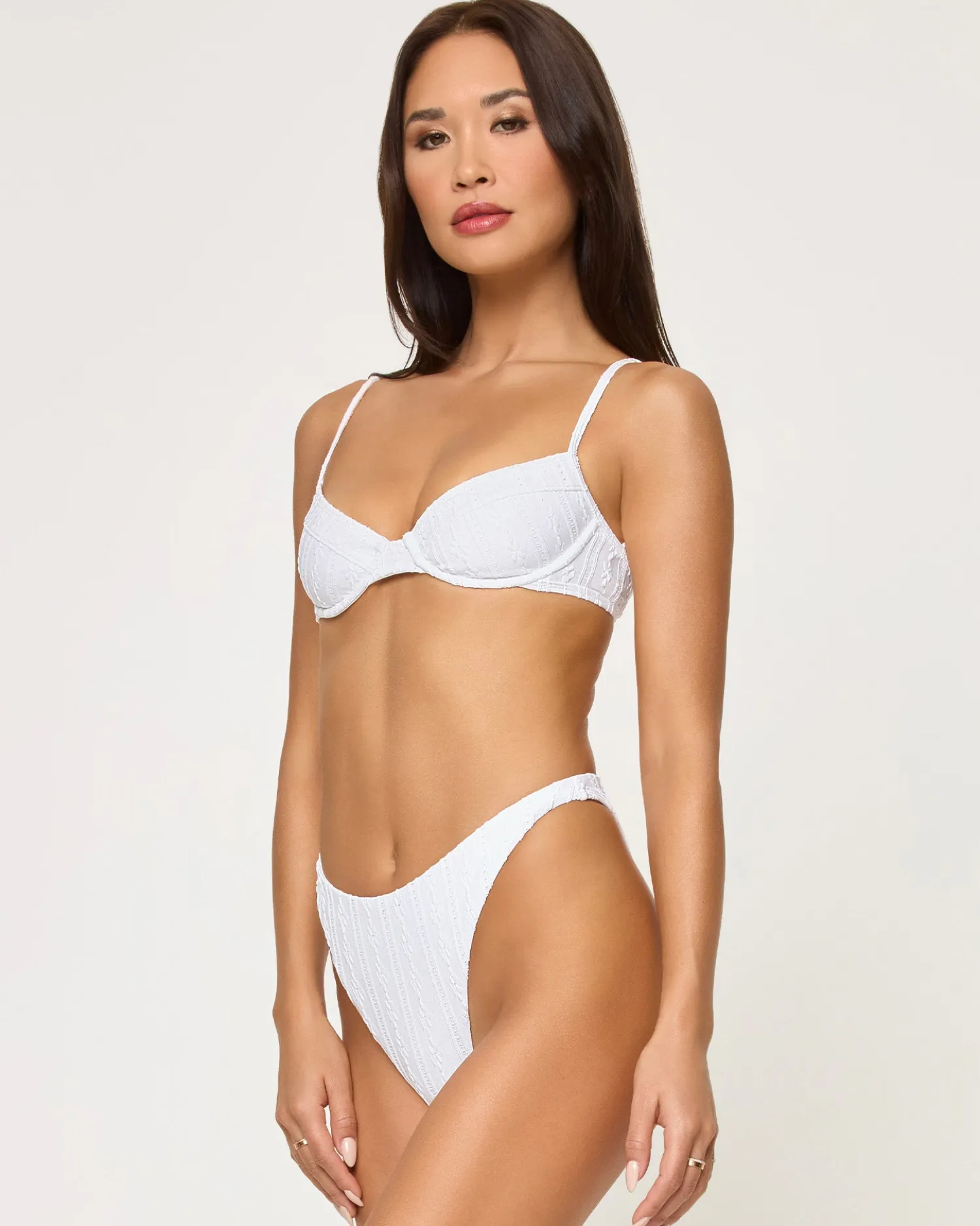 Fashion Leilani Bikini Bottom - Eyelet White Bitsy|Bikini Bottoms