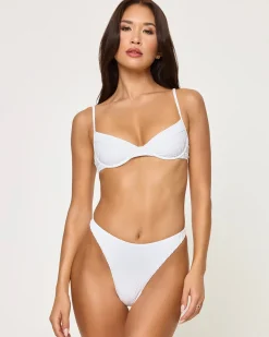 Fashion Leilani Bikini Bottom - Eyelet White Bitsy|Bikini Bottoms