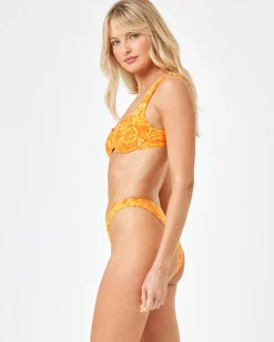 Online Leilani Bikini Bottom - Golden Hour Blooms Bitsy|Bikini Bottoms