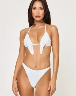 Online Leilani Bikini Bottom - White Bitsy|Bikini Bottoms