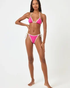 Best Levy Bikini Bottom - Bougainvillea-Cream Bitsy|Bikini Bottoms