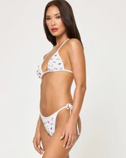 Sale Levy Bikini Bottom - White Rosette Bitsy|Bikini Bottoms