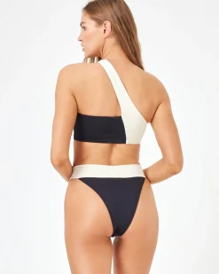 New Lola Bikini Bottom - Black-Cream Bitsy|Bikini Bottoms