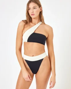 New Lola Bikini Bottom - Black-Cream Bitsy|Bikini Bottoms