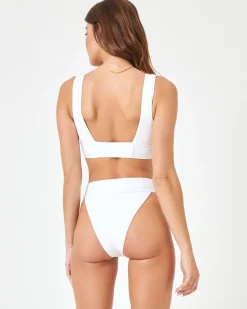 Online Lola Bikini Bottom - White Bitsy|Bikini Bottoms