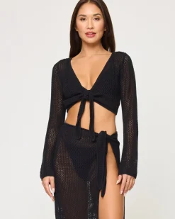 New Los Cabos Top - Black Sets|Cover-ups